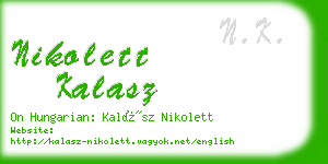 nikolett kalasz business card